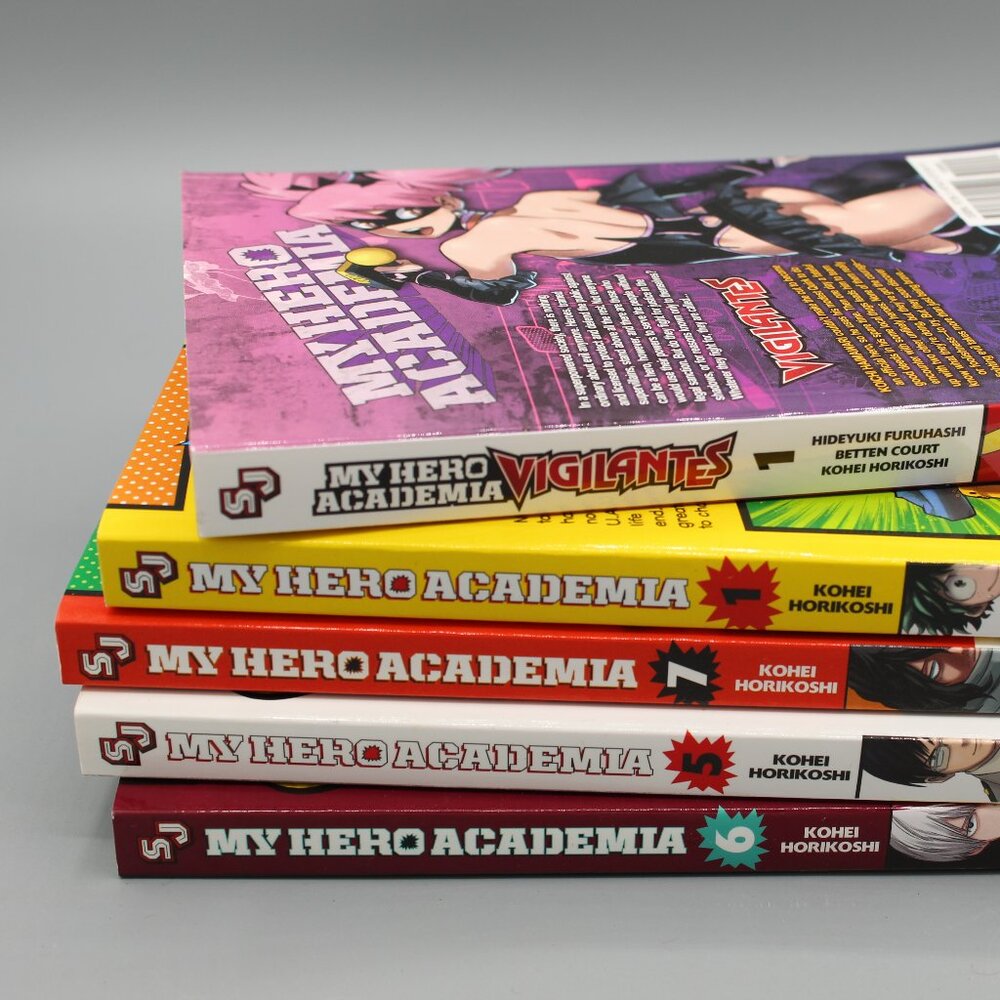 My Hero Academia English Manga 5 Books Volume 1 & 5-7 Vigilantes Shonen Jump